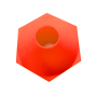 Cone Modelo Tartaruga (Chápeu Chinês) - Base Hexagonal - PVC - Athi