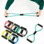 Kit Elástico Tensão Exercícios Ombro Biceps Triceps Peito Costas Glúteos - Azul Esportes