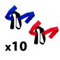 Kit Com 10 Cintos Para Tag Rugby - Azul Esportes
