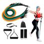 Kit Elástico 11 Peças Musculação Pilates Fitness - Azul Esportes