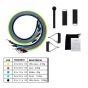 Kit Elástico 11 Peças Musculação Pilates Fitness - Azul Esportes