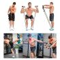 Kit Elástico 11 Peças Musculação Pilates Fitness - Azul Esportes