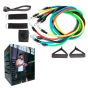 Kit Elástico 11 Peças Musculação Pilates Fitness - Azul Esportes