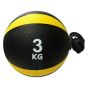Medicine Ball Com Corda 3kg - Azul Esportes