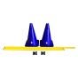 Obstáculo PVC Treinamento Atletismo - 2 Cones e 2 Barras - Vinex