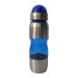 Squeeze Acrílico com Inox - 600 ml - Azul