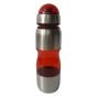 Squeeze Acrílico com Inox - 600 ml - Vermelho 