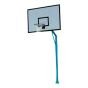 Tabela de Basquete Modelo Pé Direito Completa - Azul Esportes
