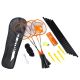 Kit Badminton com 4 Raquetes - 3 Petecas - Poste e Rede - Vollo