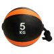 Medicine Ball Com Corda 5kg - Azul Esportes