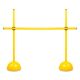 Obstáculo PVC Treinamento Atletismo - 2 Bases e 3 Barras - Azul Esportes