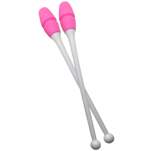 Maça Ginástica Rítmica Conectável Pro 45cm - Branca e Rosa - Athi