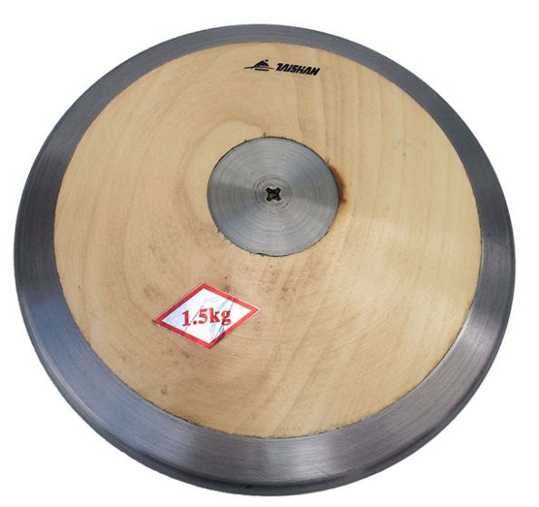 Disco Atletismo Aço/Madeira 1,5kg - Feilu Taishan