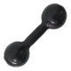 Halter Emborrachado - 5Kg - Preto (par)