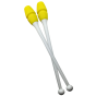 Maça Ginástica Rítmica Conectável Pro 40cm - Branca e Amarela - Athi