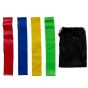 Kit 4 Mini Band Super leve - Leve - Medio - Forte - Azul Esportes