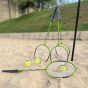 Kit Badminton - 4 Raquetes - 3 Petecas - Rede e Suportes - Athi