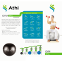 Bola Ginástica Profissional - Gym Ball 75cm - Prata - Athi