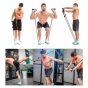 Kit Elástico 11 Peças Musculação Pilates Fitness - Azul Esportes