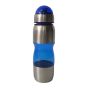 Squeeze Acrílico com Inox - 600 ml - Azul