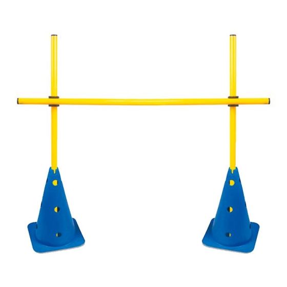 Obstáculo PVC Treinamento Atletismo - 2 Cones e 2 Barras - Vinex