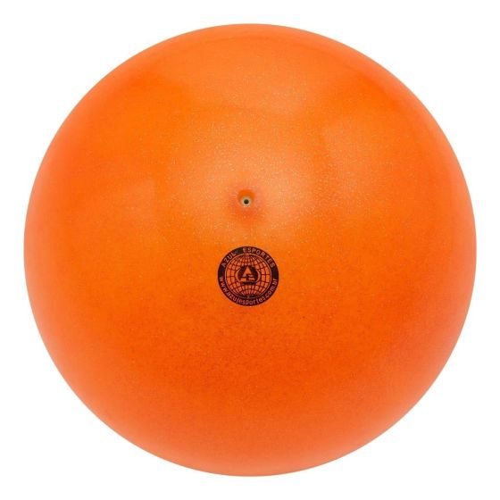 Bola Ginástica Rítmica 400g - Glitter Laranja - Azul Esportes
