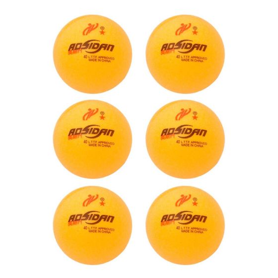 Bola Tênis de Mesa - 6 unidades - Laranja - Azul Esportes