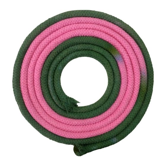 Corda Ginástica Rítmica 3m - Verde e Rosa - Azul Esportes