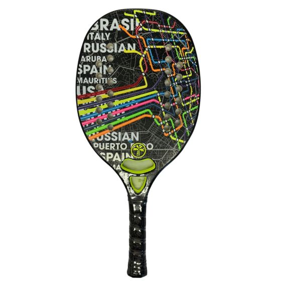 Raquete Beach Tennis Turquoise Concept - Preto