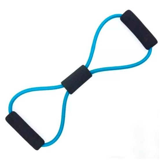 Elástico Tensão Exercícios Ombro Biceps Triceps Peito Costas Glúteos - Médio - Azul Esportes