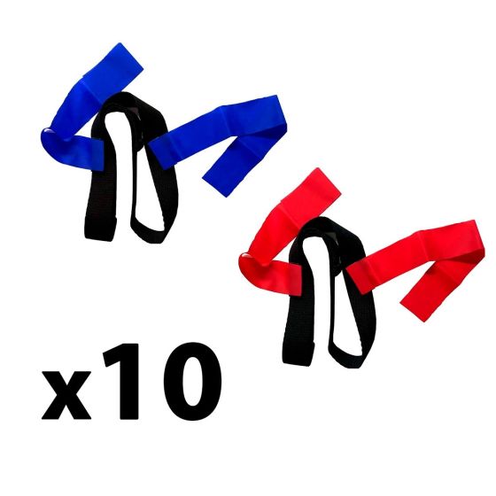 Kit Com 10 Cintos Para Tag Rugby - Azul Esportes