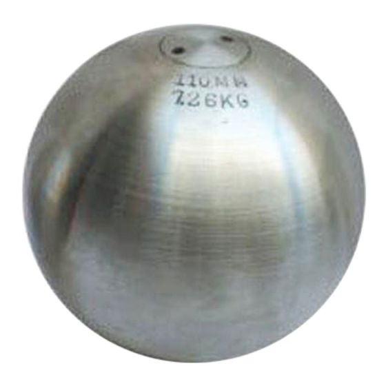 Peso Atletismo Aço Inoxidável 7,26kg 110mm - Maxwel
