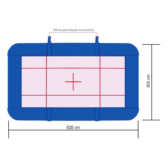 Proteção Trampolim Acrobático Ginástica Artística - Azul Esportes