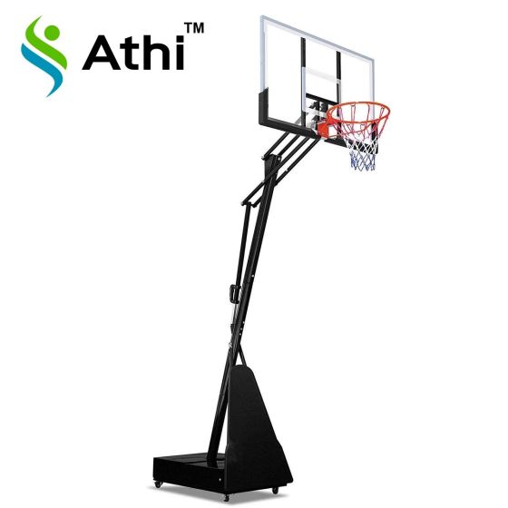 Tabela De Basquete Com Estrutura Móvel com Ajuste De Altura, Proteção e Base de Aço - AZL-165 - Athi
