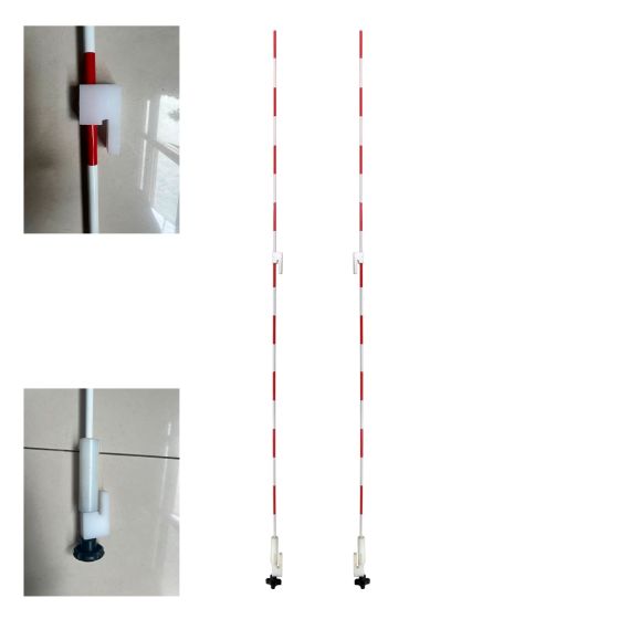 Antena Vôlei Oficial com Suporte Rosqueável com Sistema de Fixação em Fibra de Vidro - Par - Azul Esportes