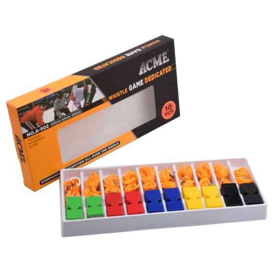 Apito Profissional Tipo Fox Com Cordão Kit C/10 Unidades - Acme