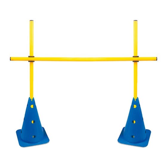Obstáculo PVC Treinamento Atletismo - 2 Cones e 2 Barras - Vinex
