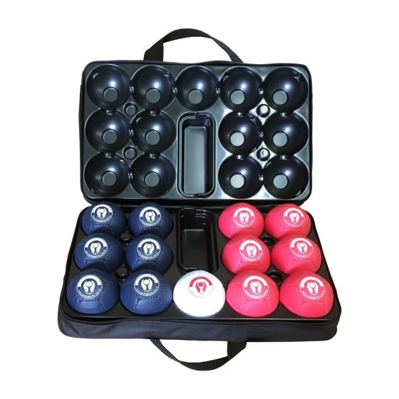 Kit Bocha Adaptada com Maleta - Couro Sintético - Alto Rendimento - Azul Esportes
