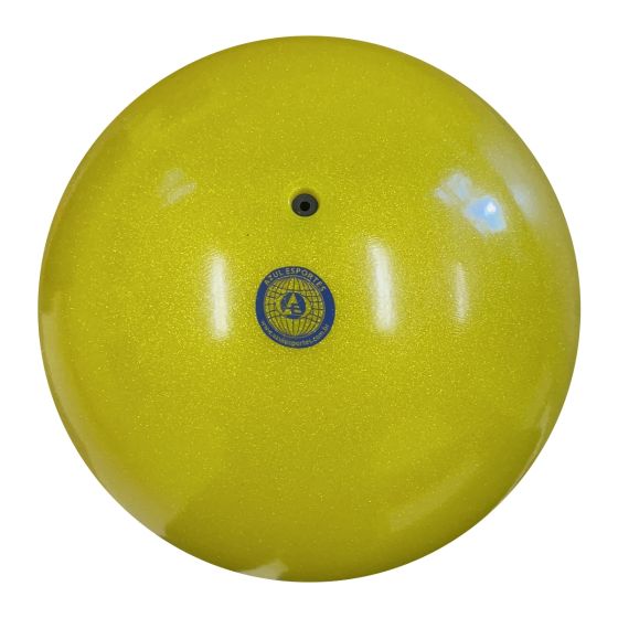 Bola Ginástica Rítmica 400g - Glitter Dourada - Azul Esportes