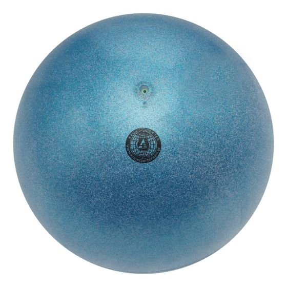 Bola Ginástica Rítmica 400g - Glitter Azul Claro - Azul Esportes