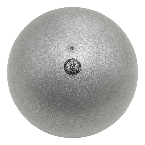 Bola Ginástica Rítmica 400g - Glitter Prata - Azul Esportes