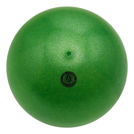 Bola Ginástica Rítmica 400g - Glitter Verde Bandeira - Azul Esportes