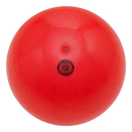 Bola Ginástica Rítmica 400g - Glitter Vermelha - Azul Esportes
