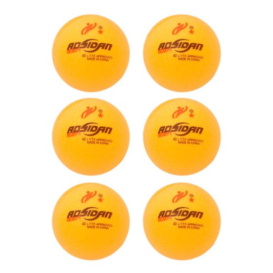 Bola Tênis de Mesa - 6 unidades - Laranja - Azul Esportes