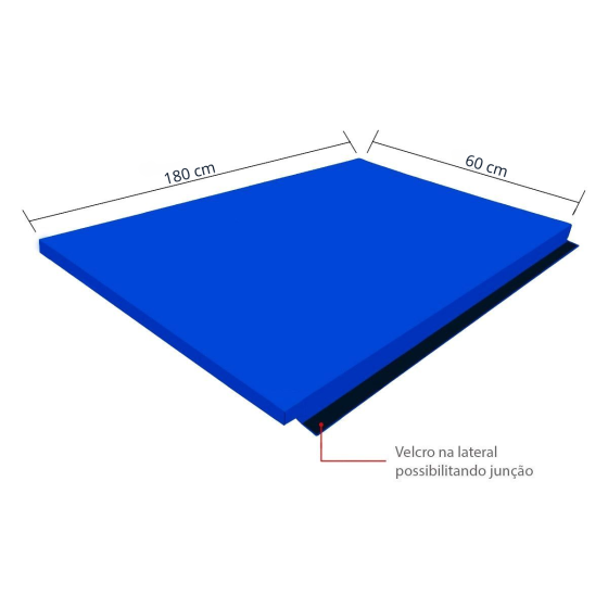 Conjunto 4 Colchões Ginástica - 240 x 180 x 10 cm - Azul Esportes