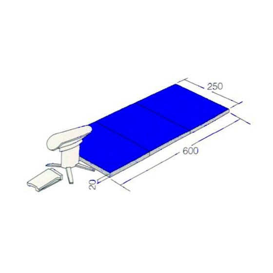 Conjunto Colchões Mesa Salto Ginástica Artística - Oficial - Azul Esportes