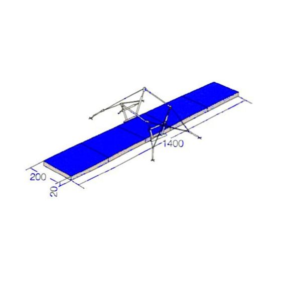 Conjunto Colchões Paralelas Assimétricas Ginástica Artística - Oficial - Azul Esportes