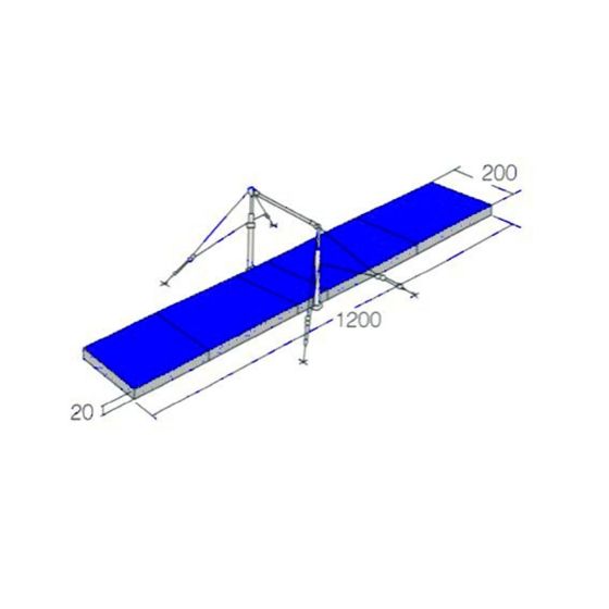 Conjunto Colchões Barra Fixa Ginástica Artística - Oficial - Azul Esportes