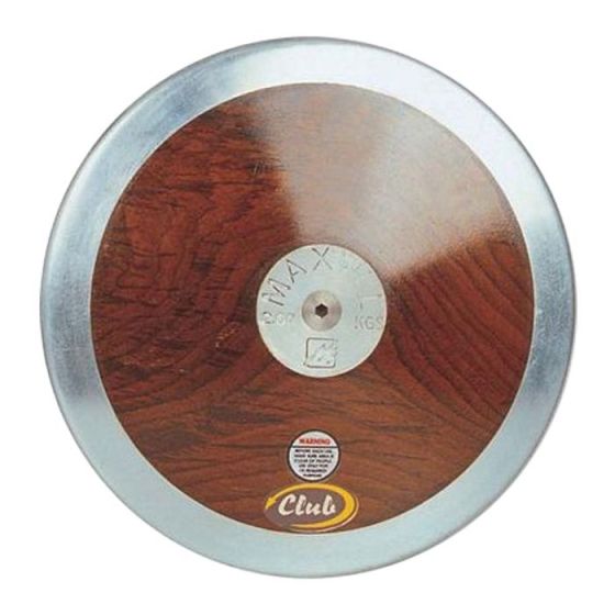 Disco Atletismo Aço/Madeira 1kg Club - Maxwel