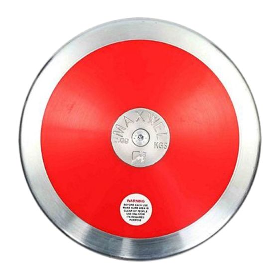 Disco Atletismo Aço/ABS 1,75kg Target - Maxwel